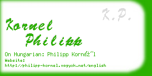 kornel philipp business card